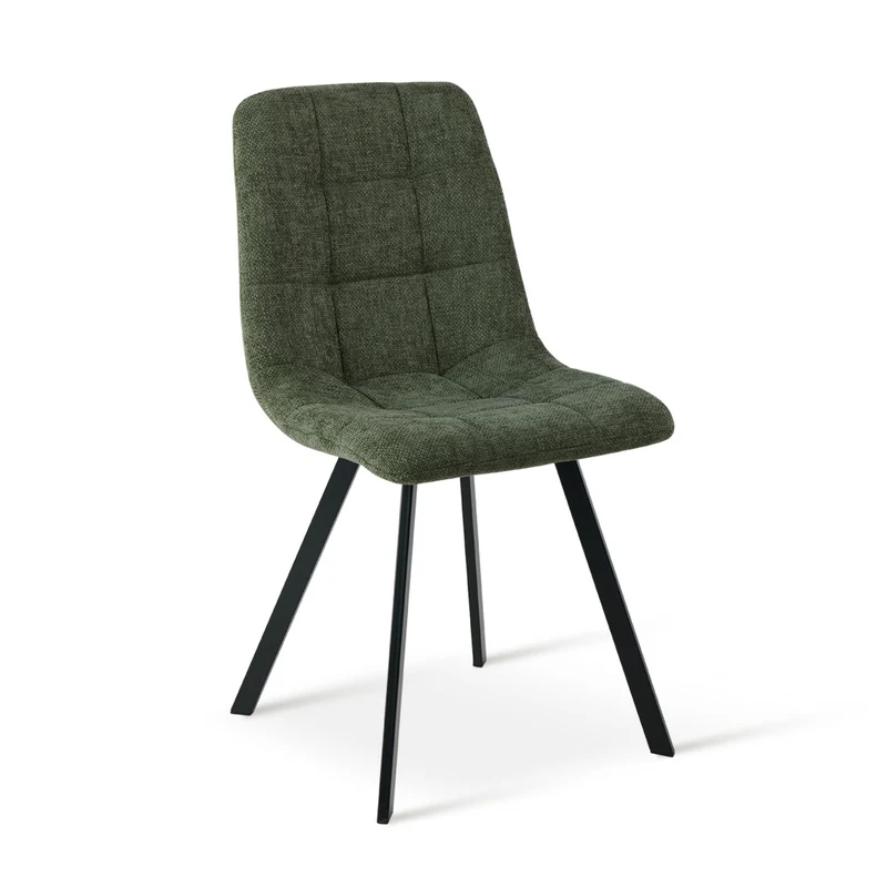 Chaise de salle à manger Aoife Sleek [Lot de 2] [Tissu effet lin]