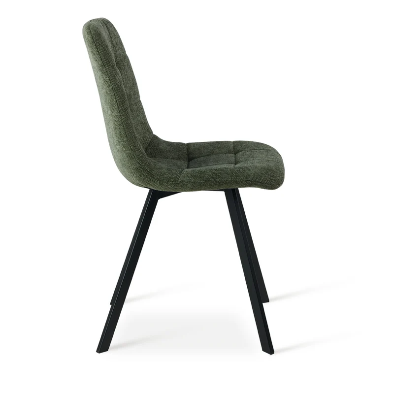 Chaise de salle à manger Aoife Sleek [Lot de 2] [Tissu effet lin]