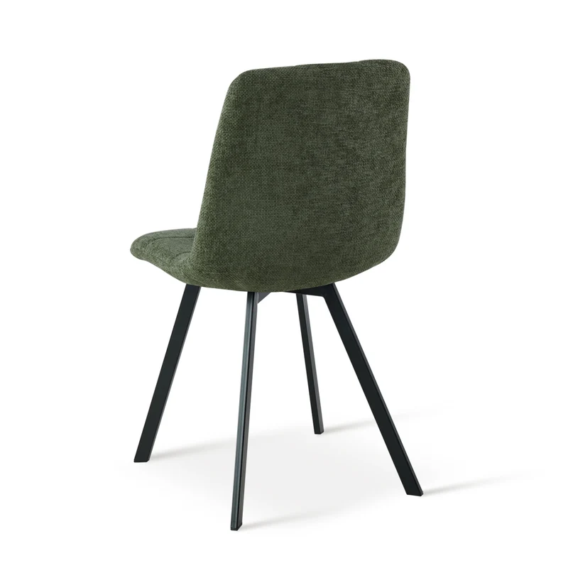 Chaise de salle à manger Aoife Sleek [Lot de 2] [Tissu effet lin]