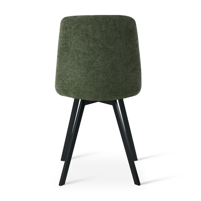 Chaise de salle à manger Aoife Sleek [Lot de 2] [Tissu effet lin]