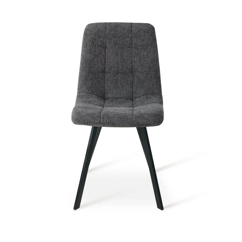 Chaise de salle à manger Aoife Sleek [Lot de 2] [Tissu effet lin]