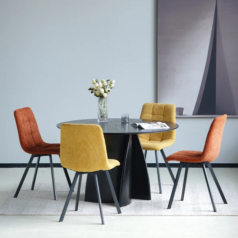 Chaise de salle à manger Aoife Sleek [Lot de 2] [Tissu effet lin]