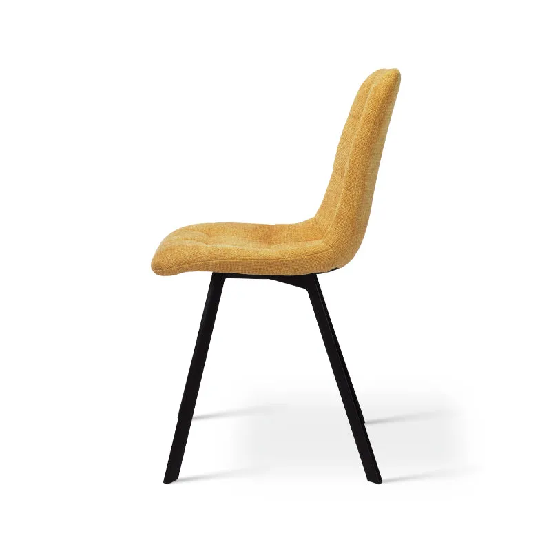Chaise de salle à manger Aoife Sleek [Lot de 2] [Tissu effet lin]