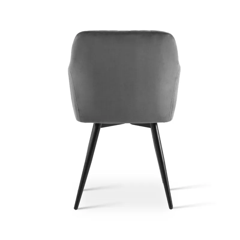 Fauteuil salle à manger pivotantes à 360° Frazer Diamond [Lot de 2] [Velours]