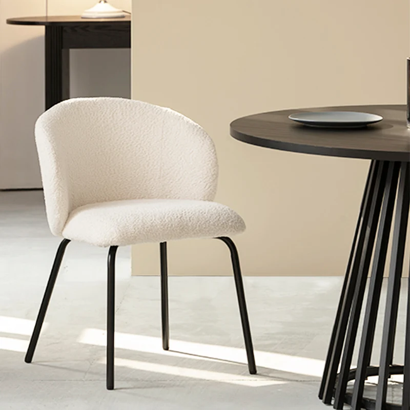 Chaise de Salle à Manger Yasin [Lot de 2] [Tissu Bouclette]