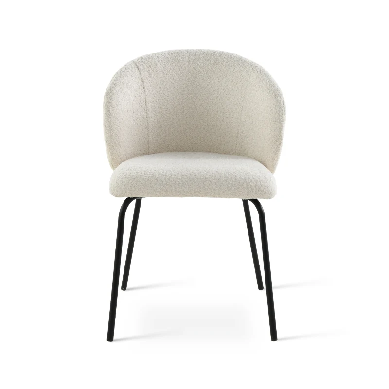 Chaise de Salle à Manger Yasin [Lot de 2] [Tissu Bouclette]