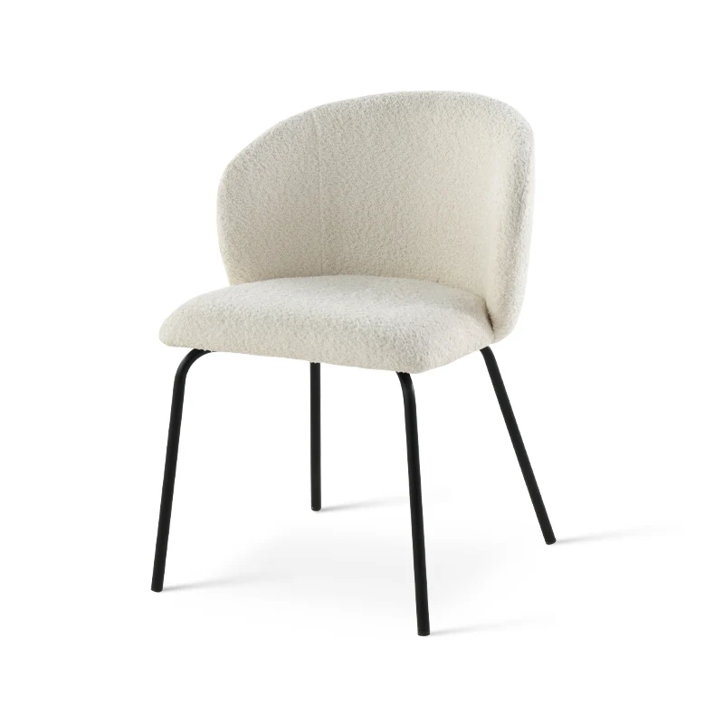 Chaise de Salle à Manger Yasin [Lot de 2] [Tissu Bouclette]
