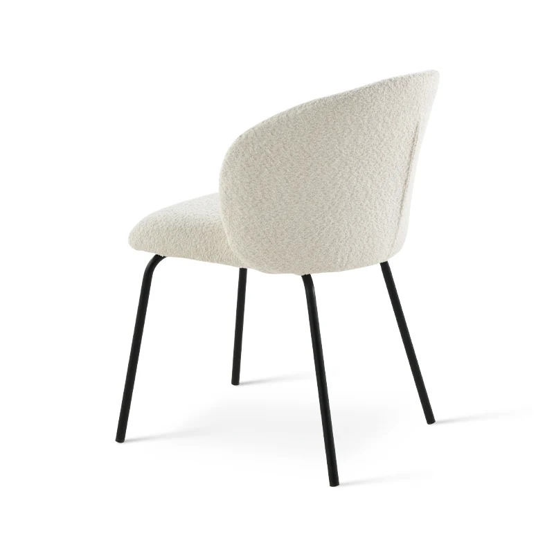 Chaise de Salle à Manger Yasin [Lot de 2] [Tissu Bouclette]