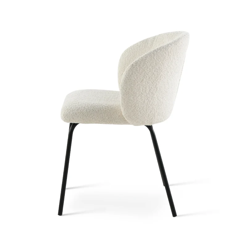Chaise de Salle à Manger Yasin [Lot de 2] [Tissu Bouclette]