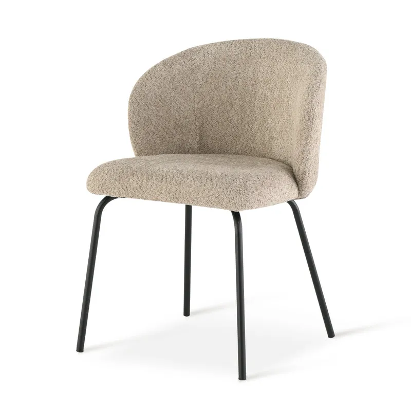 Chaise de Salle à Manger Yasin [Lot de 2] [Tissu Bouclette]