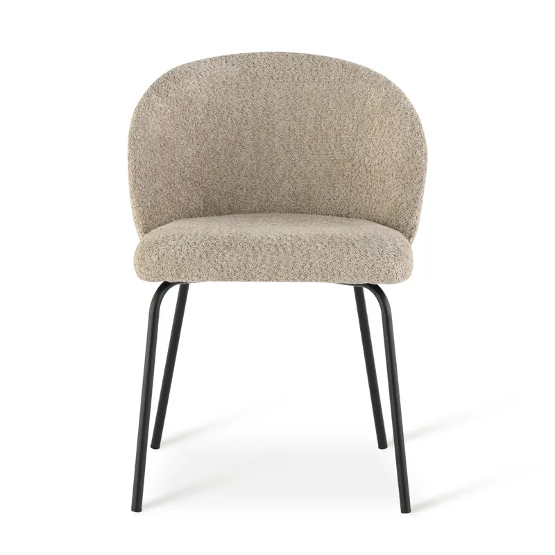 Chaise de Salle à Manger Yasin [Lot de 2] [Tissu Bouclette]