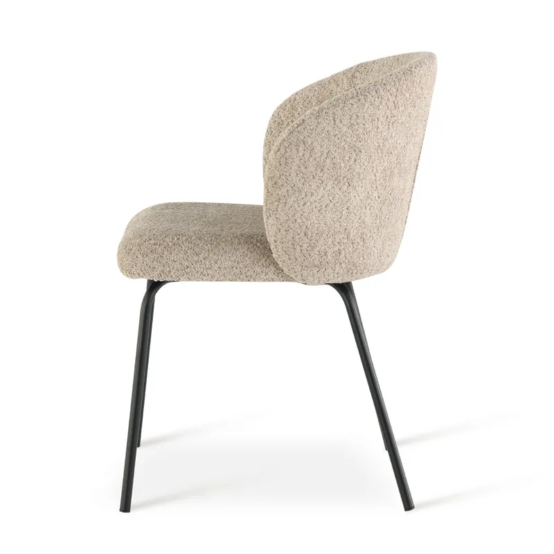 Chaise de Salle à Manger Yasin [Lot de 2] [Tissu Bouclette]