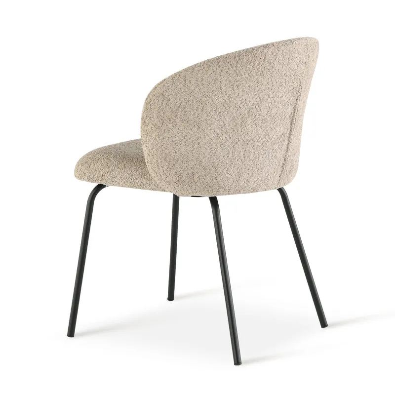 Chaise de Salle à Manger Yasin [Lot de 2] [Tissu Bouclette]