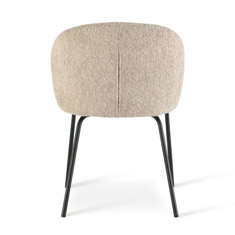Chaise de Salle à Manger Yasin [Lot de 2] [Tissu Bouclette]