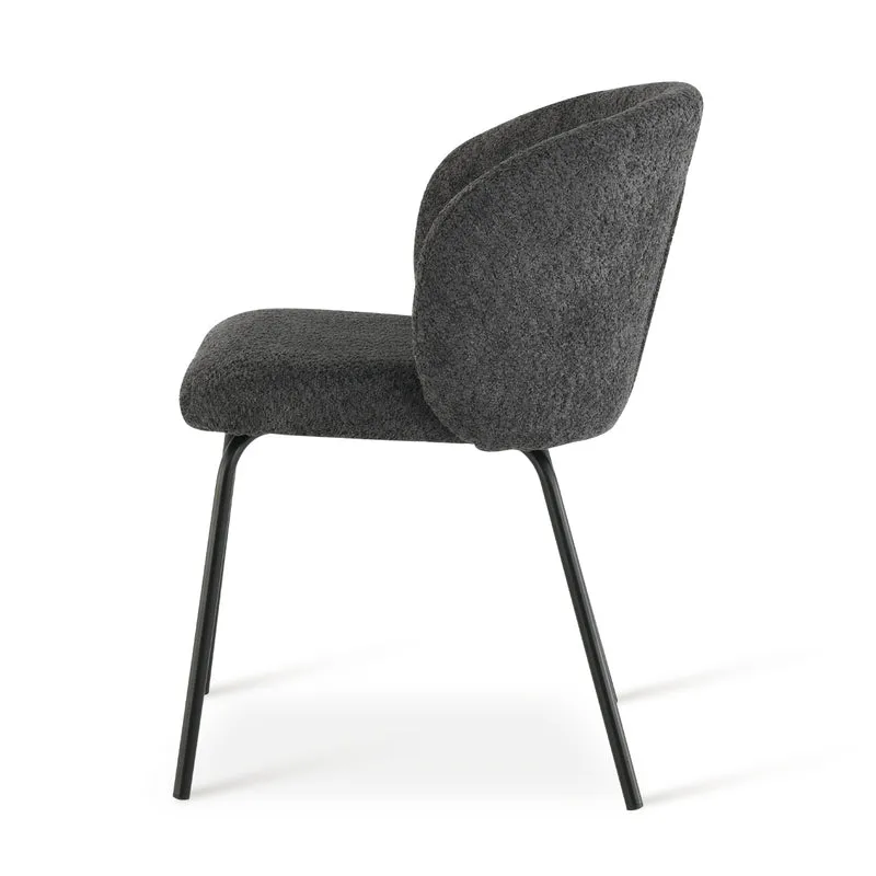 Chaise de Salle à Manger Yasin [Lot de 2] [Tissu Bouclette]