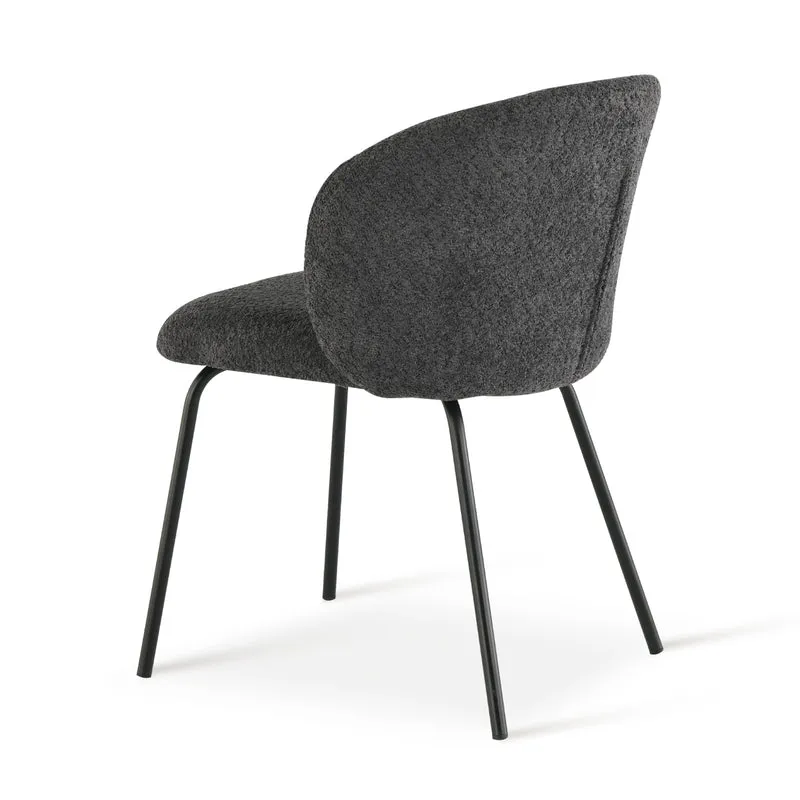 Chaise de Salle à Manger Yasin [Lot de 2] [Tissu Bouclette]