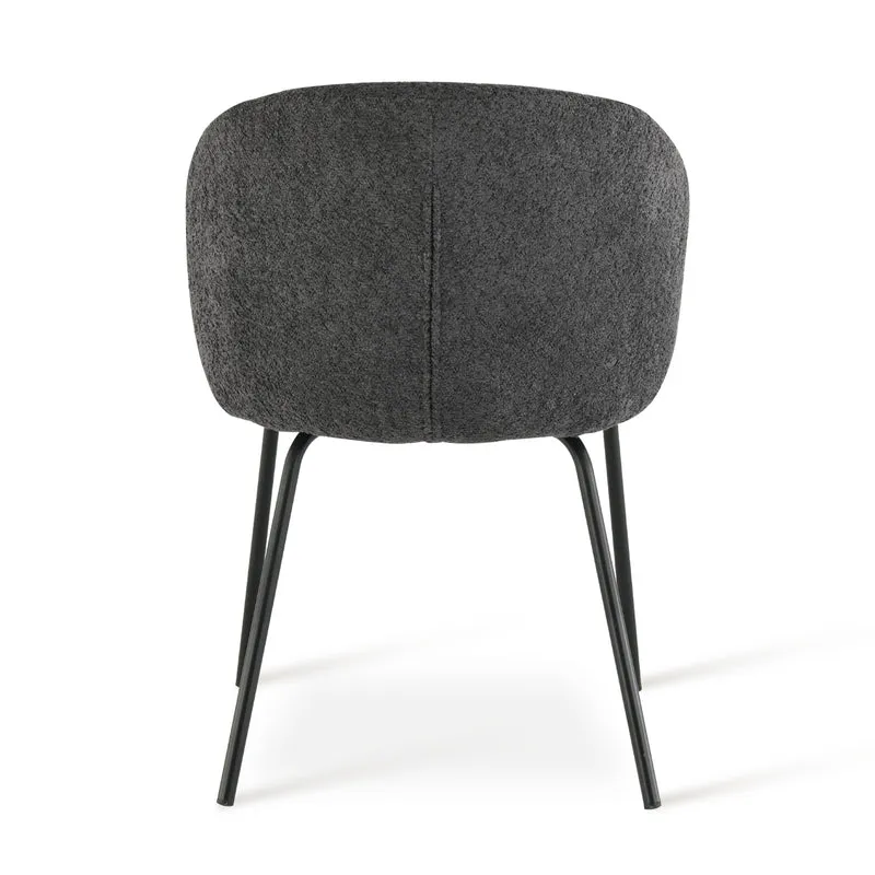 Chaise de Salle à Manger Yasin [Lot de 2] [Tissu Bouclette]