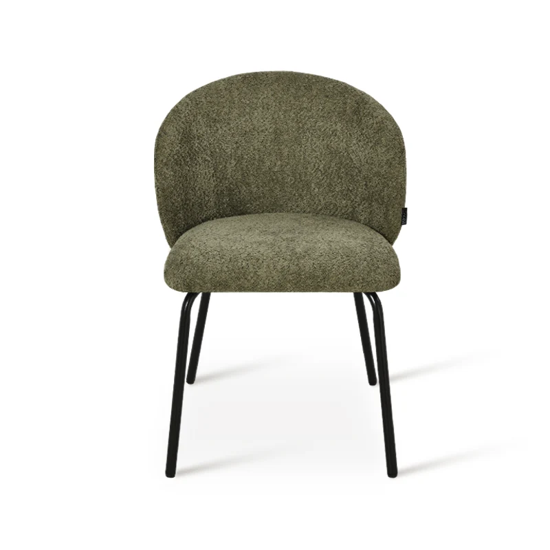 Chaise de Salle à Manger Yasin [Lot de 2] [Tissu Bouclette]