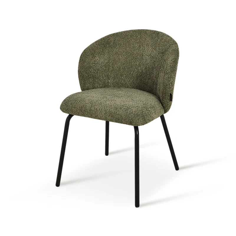 Chaise de Salle à Manger Yasin [Lot de 2] [Tissu Bouclette]