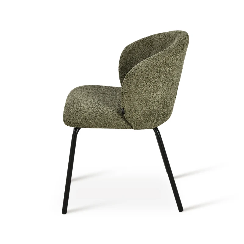 Chaise de Salle à Manger Yasin [Lot de 2] [Tissu Bouclette]