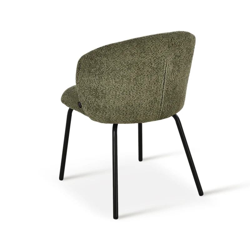 Chaise de Salle à Manger Yasin [Lot de 2] [Tissu Bouclette]