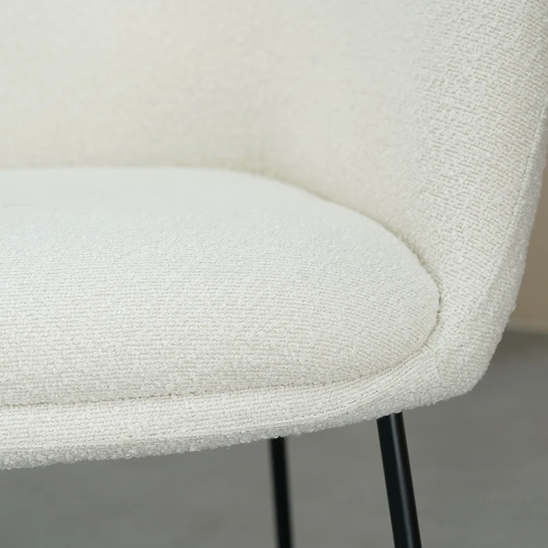 Fauteuil salle à manger Neve [Lot de 2] [Tissu Bouclette]