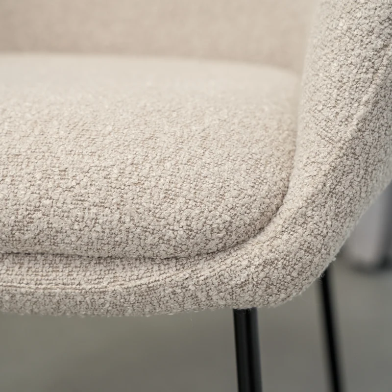 Fauteuil salle à manger Neve [Lot de 2] [Tissu Bouclette]