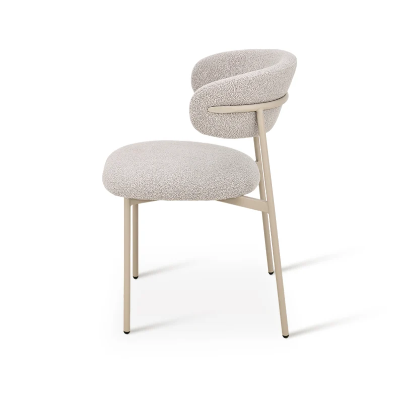 Chaise de salle à manger Zahra [Lot de 2] [Tissu Boucle][Tissu effet lin] [⌀ 1.9 cm]