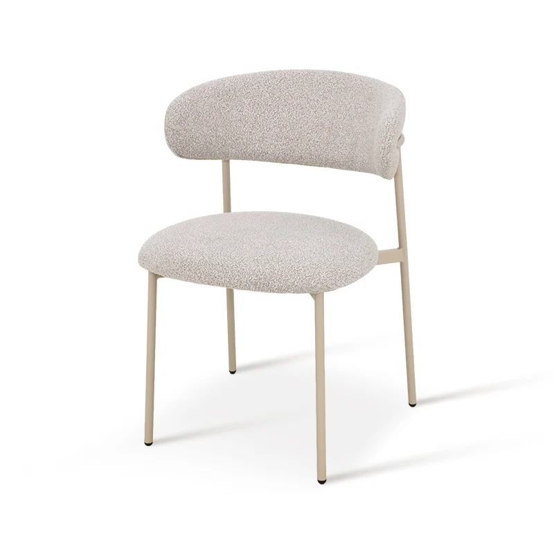 Chaise de salle à manger Zahra [Lot de 2] [Tissu Boucle][Tissu effet lin] [⌀ 1.9 cm]