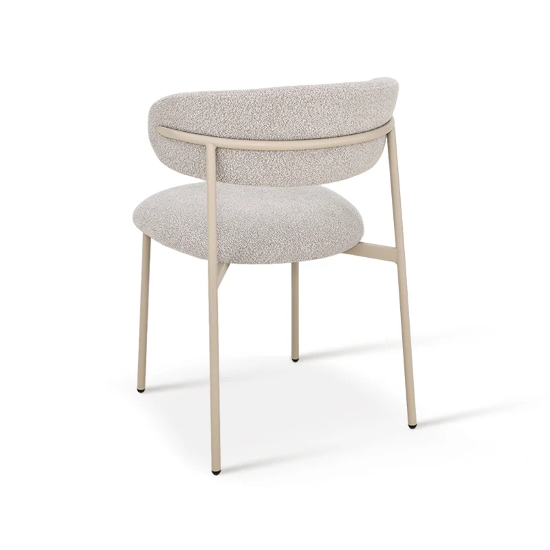 Chaise de salle à manger Zahra [Lot de 2] [Tissu Boucle][Tissu effet lin] [⌀ 1.9 cm]