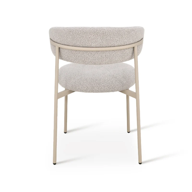 Chaise de salle à manger Zahra [Lot de 2] [Tissu Boucle][Tissu effet lin] [⌀ 1.9 cm]