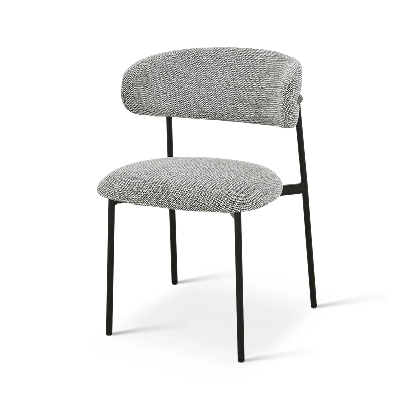 Chaise de salle à manger Zahra [Lot de 2] [Tissu Boucle][Tissu effet lin] [⌀ 1.9 cm]