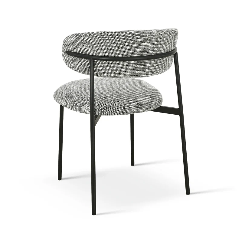 Chaise de salle à manger Zahra [Lot de 2] [Tissu Boucle][Tissu effet lin] [⌀ 1.9 cm]