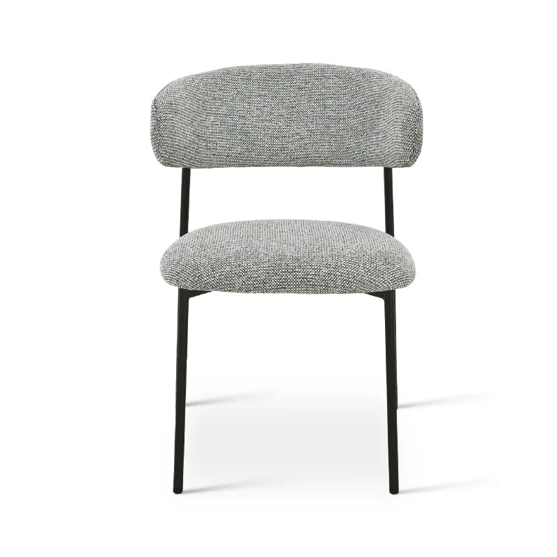 Chaise de salle à manger Zahra [Lot de 2] [Tissu Boucle][Tissu effet lin] [⌀ 1.9 cm]