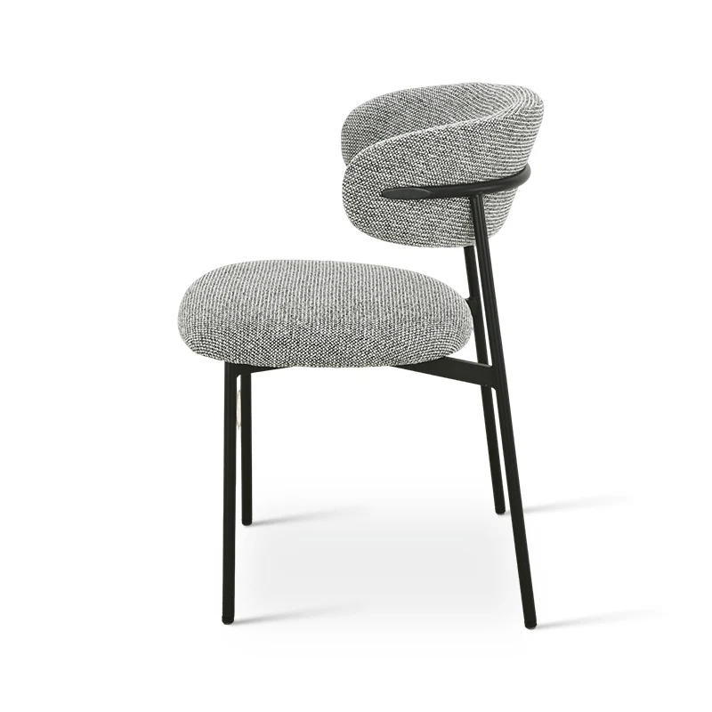 Chaise de salle à manger Zahra [Lot de 2] [Tissu Boucle][Tissu effet lin] [⌀ 1.9 cm]