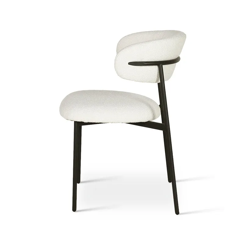 Chaise de salle à manger Zahra [Lot de 2] [Tissu Boucle][Tissu effet lin] [⌀ 1.9 cm]