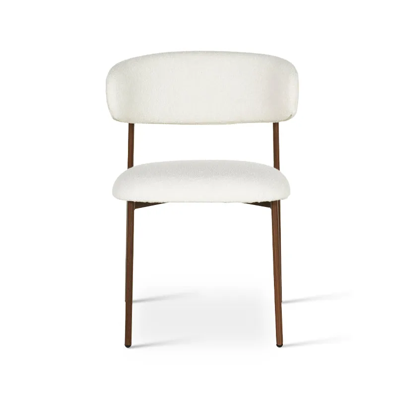 Chaise de salle à manger Zahra [Lot de 2] [Tissu Boucle][Tissu effet lin] [⌀ 1.9 cm]