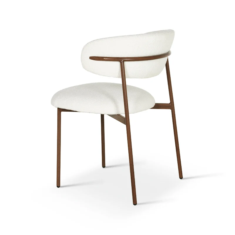 Chaise de salle à manger Zahra [Lot de 2] [Tissu Boucle][Tissu effet lin] [⌀ 1.9 cm]