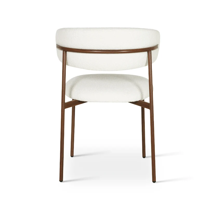 Chaise de salle à manger Zahra [Lot de 2] [Tissu Boucle][Tissu effet lin] [⌀ 1.9 cm]