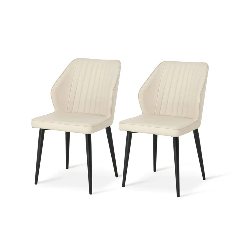 Chaise de Salle à Manger Aleena [Lot de 2] [Simili cuir]
