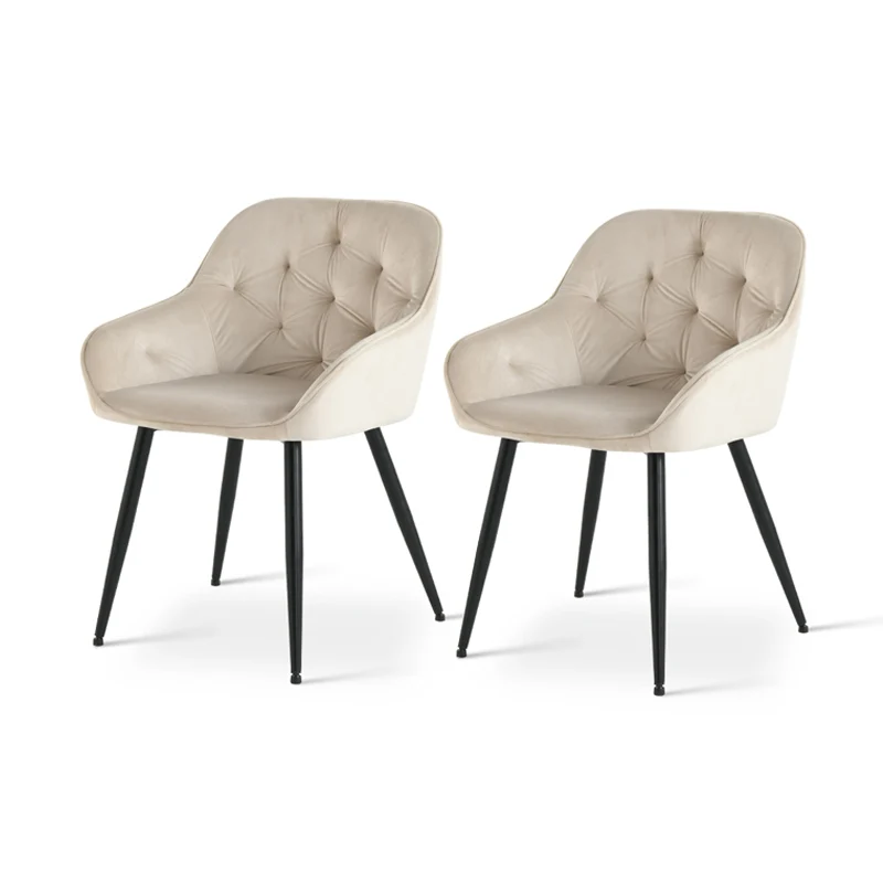 Fauteuil salle à manger Keaton [Lot de 2] [Velours]