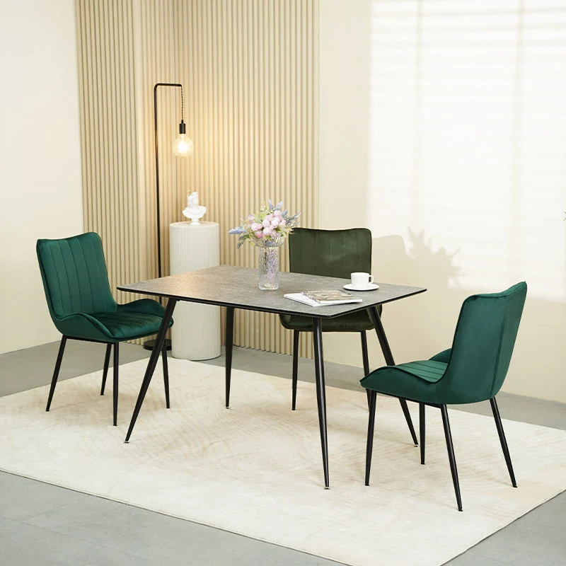 Chaise de Salle à Manger Edith [Lot de 2] [Velours]