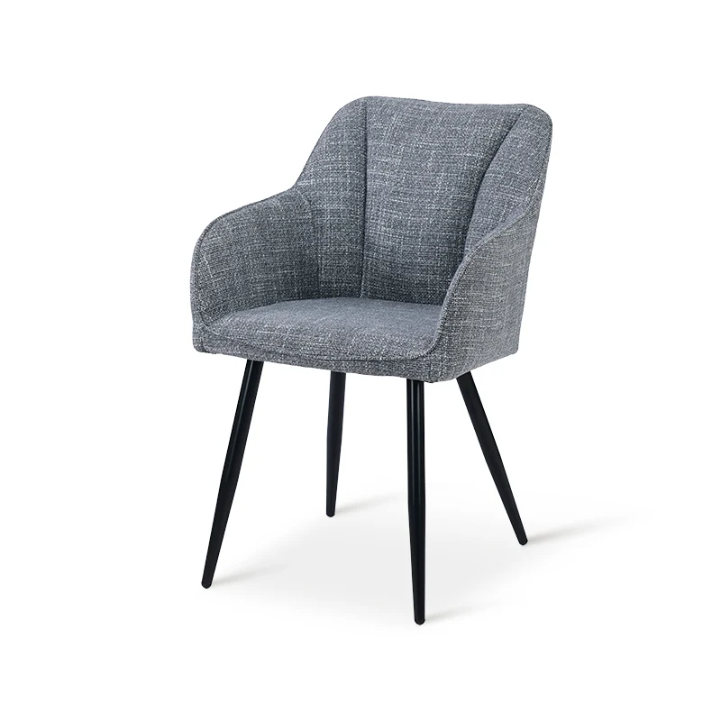 Fauteuil salle à manger Sienna Garden [Lot de 2] [Tissu effet lin]