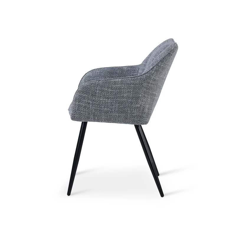 Fauteuil salle à manger Sienna Garden [Lot de 2] [Tissu effet lin]