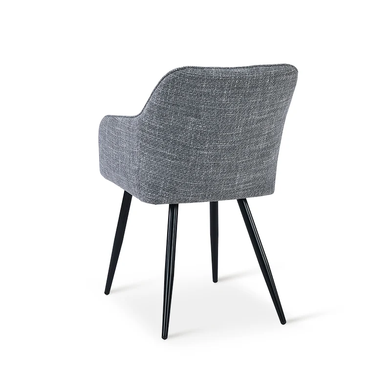Fauteuil salle à manger Sienna Garden [Lot de 2] [Tissu effet lin]