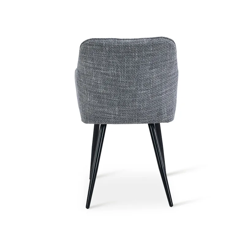 Fauteuil salle à manger Sienna Garden [Lot de 2] [Tissu effet lin]