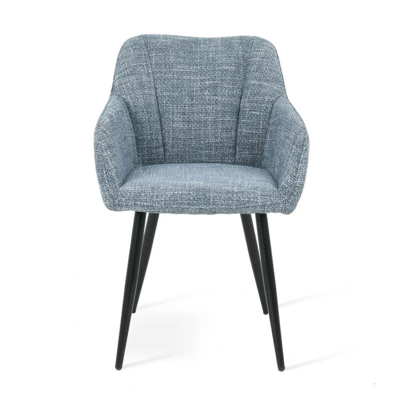 Fauteuil salle à manger Sienna Garden [Lot de 2] [Tissu effet lin]