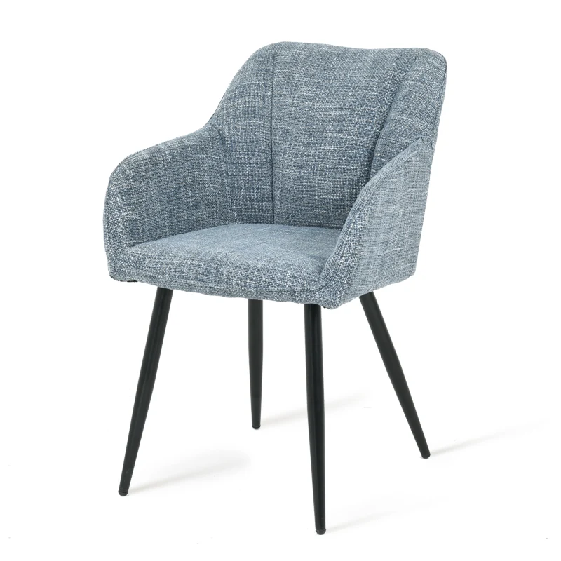 Fauteuil salle à manger Sienna Garden [Lot de 2] [Tissu effet lin]