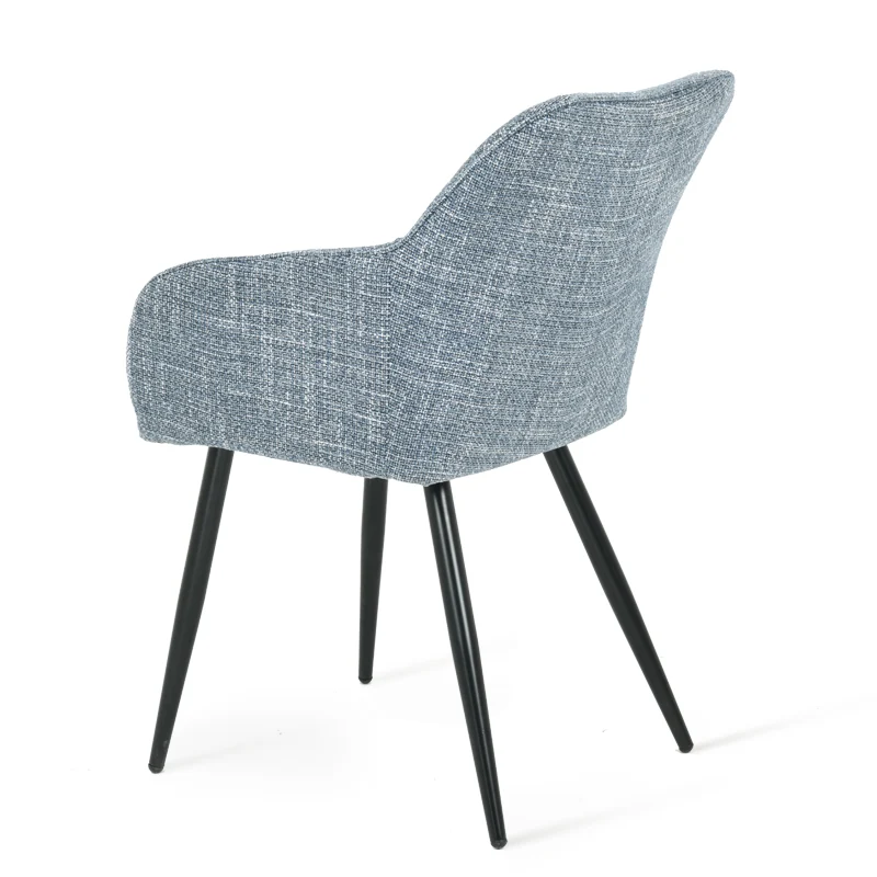 Fauteuil salle à manger Sienna Garden [Lot de 2] [Tissu effet lin]