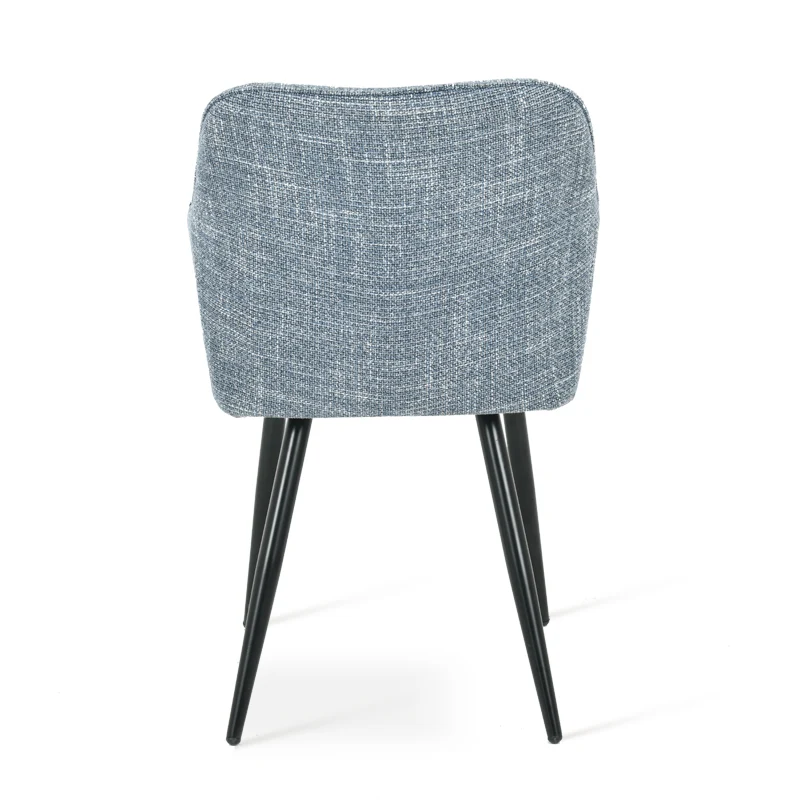 Fauteuil salle à manger Sienna Garden [Lot de 2] [Tissu effet lin]